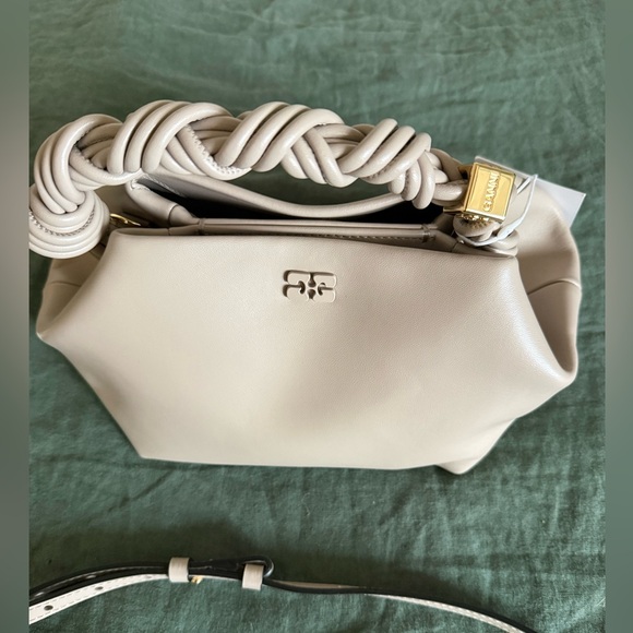 NWT Ganni Small Bou Bag - Oyster Gray - Picture 14 of 16